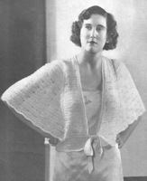 vintage ladies bed jacket knitting pattern