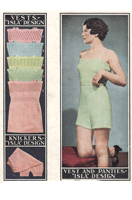 vintage ladies vest and knickers knitting pattern 1930s