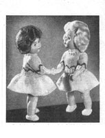 Miss Rosebud twins fair isle jumper set knitting pattern 1959