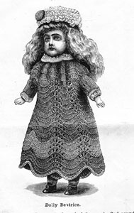 vintage victorain doll dress 1890s