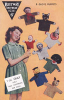 vintage bestway puppet toy knitting pattern vintage 1940s