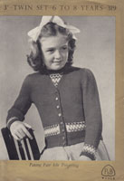 vintage childs knitting pattern fair isle 1940