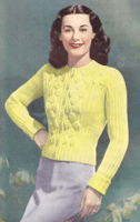 ladies jumper knitting pattern 1940s