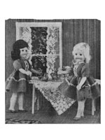 vintage knitting pattern for 7.5 inch doll similar to mioss rosebud from the 1950s