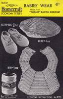 vintage bib beret bootees crochet pattern 1940s