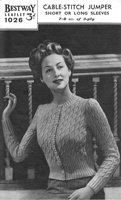 vintage ladies jumper cardigan from 1940s