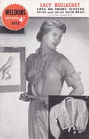 vintage weldons bed jacket knitting pattern weldons a932 1940s