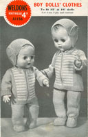 vintatge knitting pattern for dolls