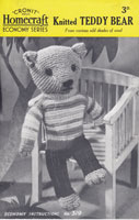 vintage teddy bear knitting pattern