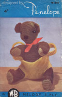 vintage bear knitting pattern 1950