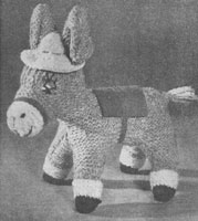 vintage knitting pattern donkey