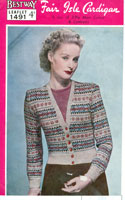vintage fair isle knitting pattern