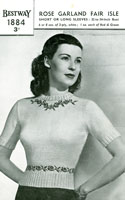 vintage fair isle ladies short sleeve jumper