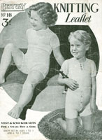 vintage childrens underwear knitting pattern