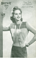 vintage fair isle cardigan knitting pattern