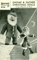 vintage knitted santa and gnome