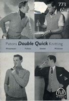 Vintage knitting pattern in double knitting for polo neck jumper in great cable design