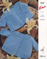 vintage baby crochet jacket pattern 1970s