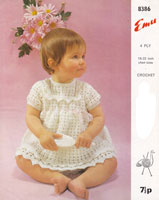 vintage baby dress crochet pattern 1970