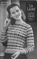 bairnswear ladies fair isle jumper la laine 1940s