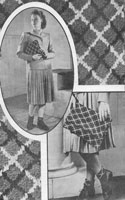 vintage bestway knitting pattern 101 bag and socks 1940s