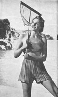 vintage beach set knitting pattrn from 1940s