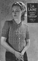great ladies barinswear knitting pattern for jumper cardigan form the 1940s