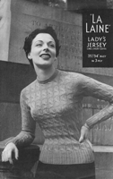 vintage ladies jumper knitting pattern with wide cable 1940s