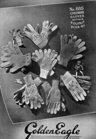 vintage golden eagle knitting pattern for gloves for childreb 6 years to 12 years 193os knitting pattern