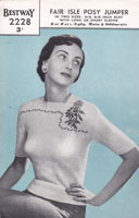vintage ladies fair isle knitting