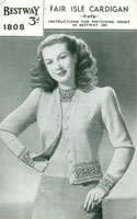 Vintage Fair Isle Cardigan knitting pattern