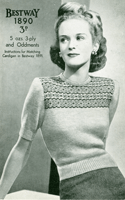 Vintage Ladies Fair Isle jumper knitting pattern