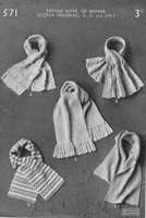 ladies scarf knitting pattern form 1930s
