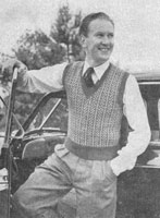 vintage man's fair isle waistcoat knitting pattern 1950s