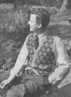 vintage mens fair isle waistcaot knitting pattern 1940s