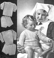 vintage baby matinee k=jacket knitting pattern 1940s