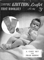 baby pram set knitting pattern 1940s