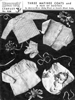 baby matinees jacket knitting pattern from 1940s