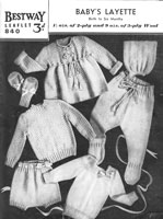vintage bay knitting pattern from 1940s for layette
