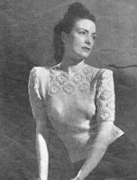 vintage ladies knitting pattern fro lovely jumper from 1940s