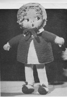 vintage knittted doll 