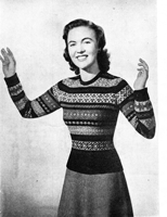 ladies fair isle jumper knitting pattern 1948