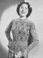 vintage ladies fair isle jacket knitting pattern 1940s