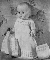 vintage doll dress set knitting pattern for 14 inch doll