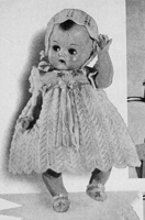 vintage baby doll knitting pattern form 1950s