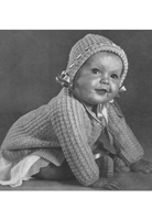 vintage baby crochet set pattern from the USA 1948