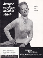 ladies vintage cable cardigan knitting pattern