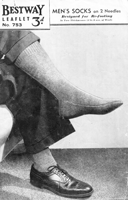 mens wartime sock knitting pattern 1940s