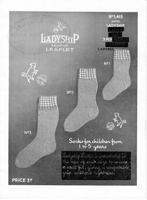 vintage childrens sock pattern from waretime 1940s