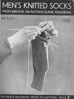 vintage sock knitting booklet from 1920s